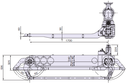 Swivel arm for press tending